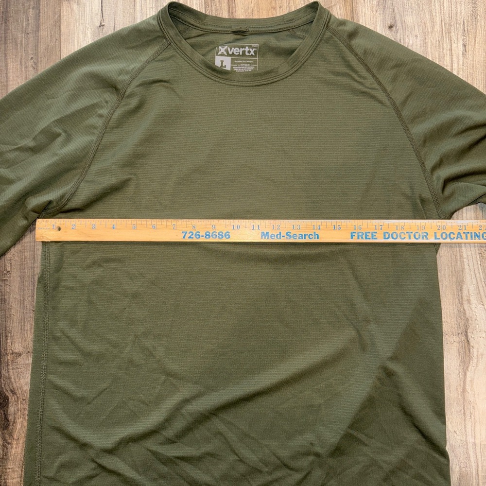 Vertx Long Sleeve Tactical Shirt Mens Large Green Performance Athletic - Picture 5 of 6